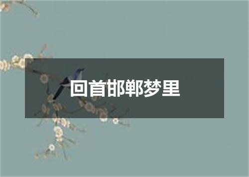 回首邯郸梦里