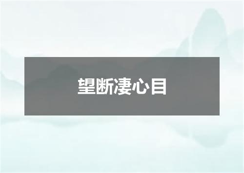 望断凄心目
