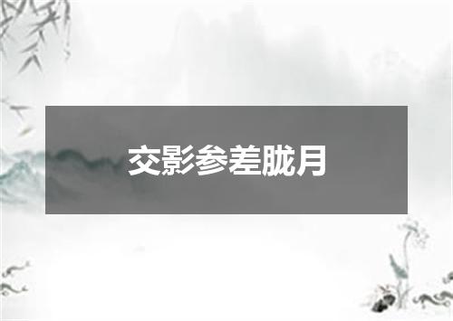 交影参差胧月