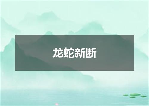 龙蛇新断