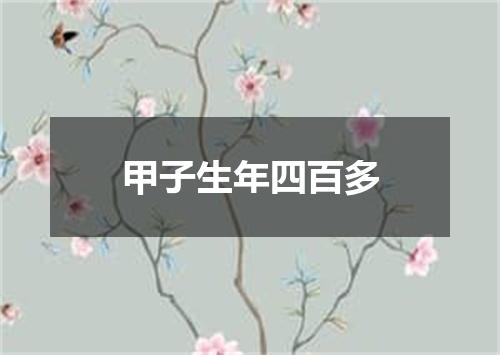 甲子生年四百多