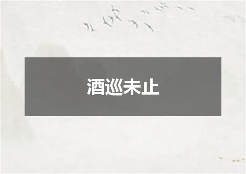 酒巡未止