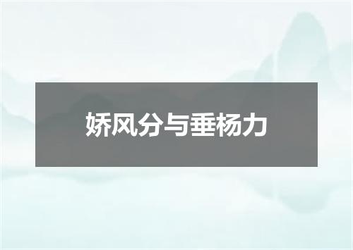 娇风分与垂杨力