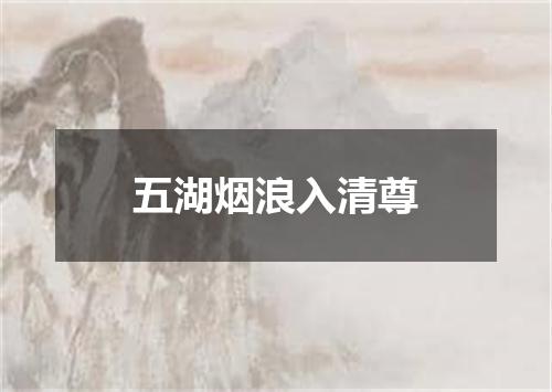 五湖烟浪入清尊