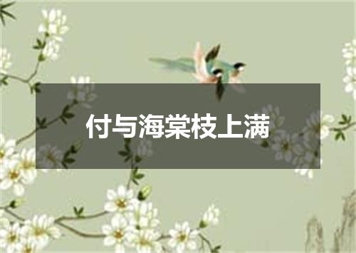 付与海棠枝上满