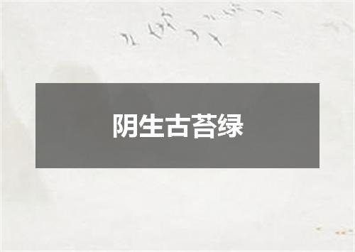 阴生古苔绿