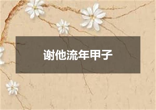 谢他流年甲子