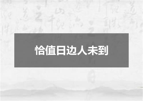 恰值日边人未到