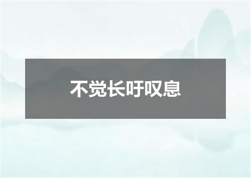 不觉长吁叹息