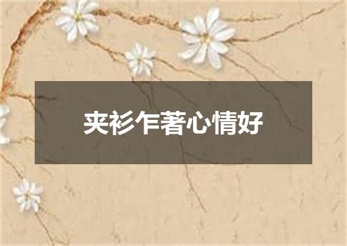 夹衫乍著心情好
