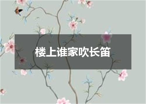 楼上谁家吹长笛