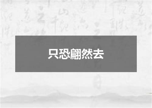 只恐翩然去