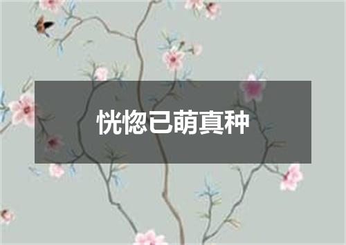 恍惚已萌真种