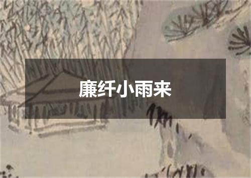 廉纤小雨来