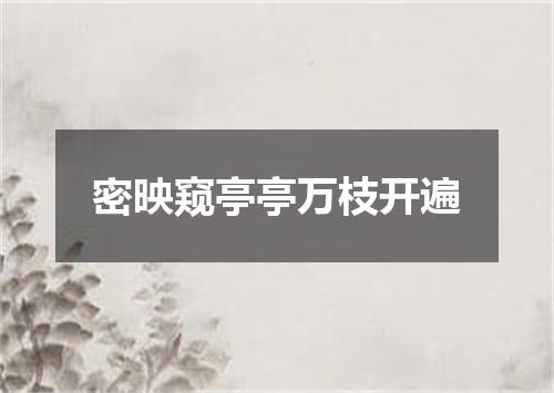 密映窥亭亭万枝开遍