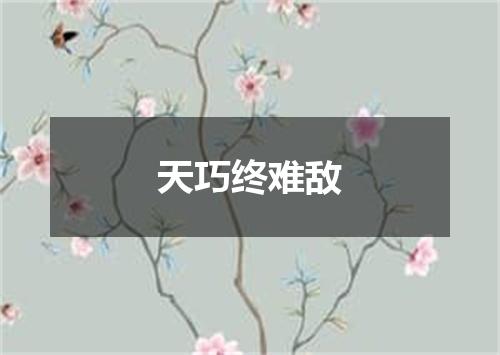 天巧终难敌