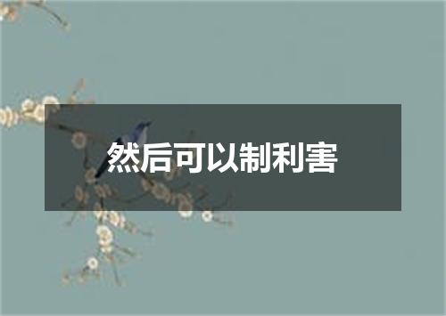 然后可以制利害