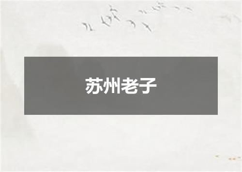 苏州老子