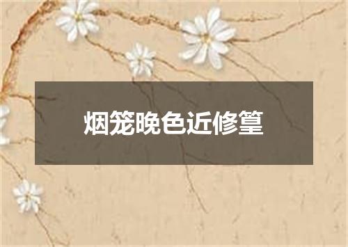 烟笼晚色近修篁