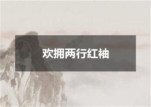欢拥两行红袖