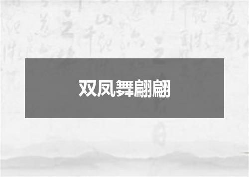 双凤舞翩翩