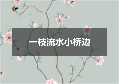 一枝流水小桥边