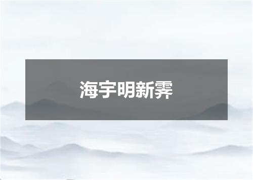 海宇明新霁