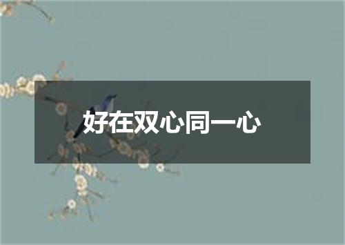 好在双心同一心