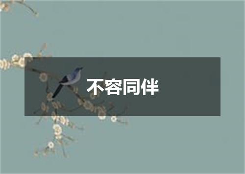 不容同伴