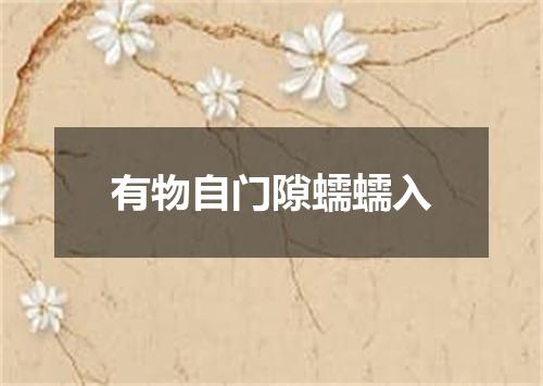 有物自门隙蠕蠕入
