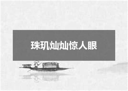 珠玑灿灿惊人眼