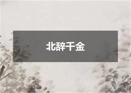 北辞千金