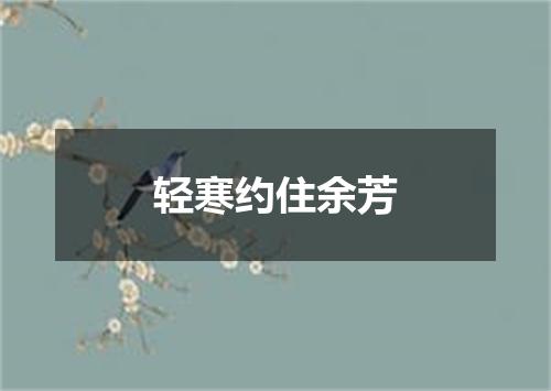 轻寒约住余芳