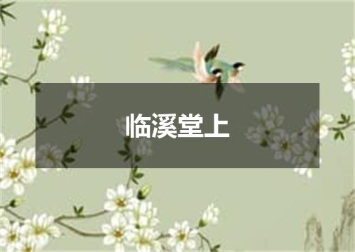 临溪堂上