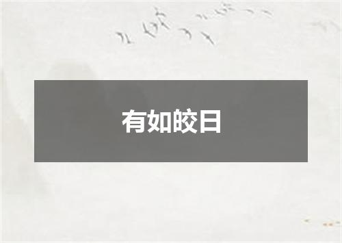 有如皎日