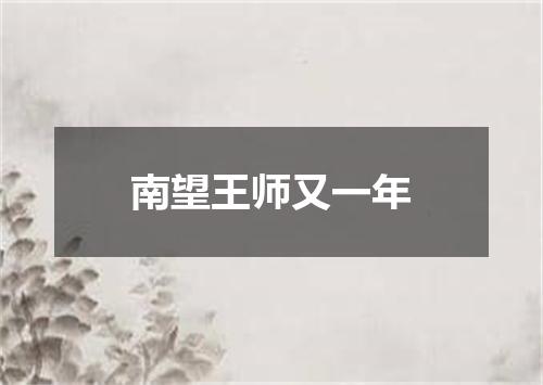 南望王师又一年
