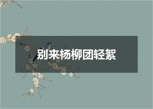 别来杨柳团轻絮