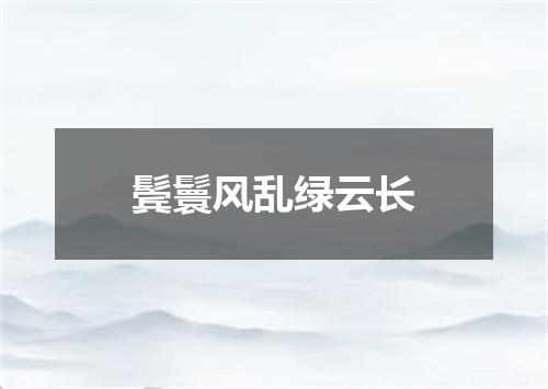 鬓鬟风乱绿云长