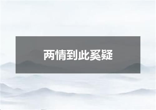 两情到此奚疑