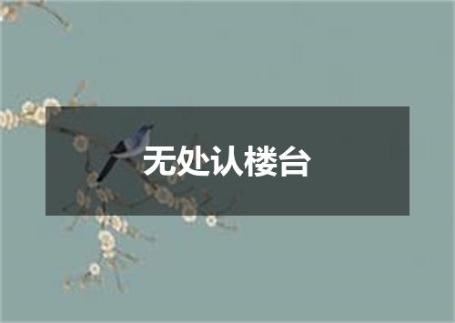 无处认楼台