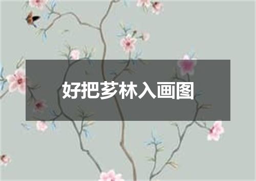 好把芗林入画图