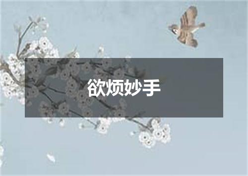 欲烦妙手