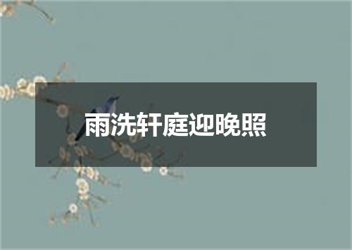 雨洗轩庭迎晚照