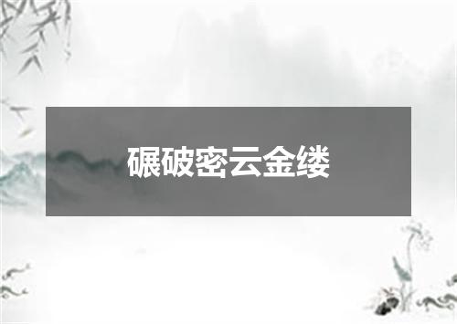 碾破密云金缕