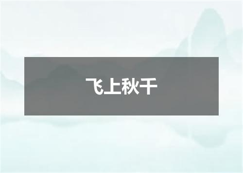 飞上秋千