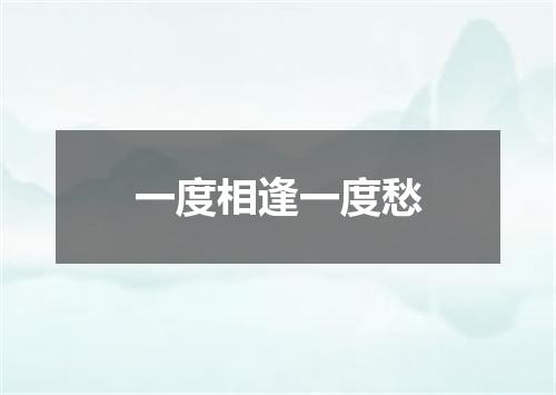 一度相逢一度愁