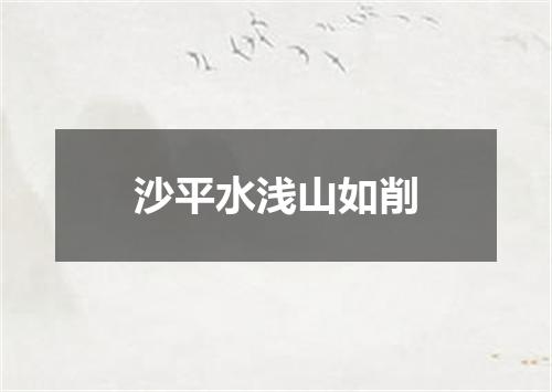 沙平水浅山如削