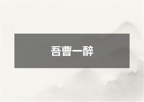吾曹一醉