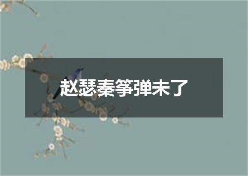 赵瑟秦筝弹未了