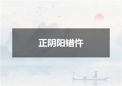 正阴阳错忤
